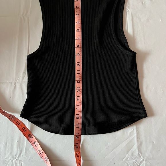Agolde Black Ribbed Tank Top - Picture 2 of 4